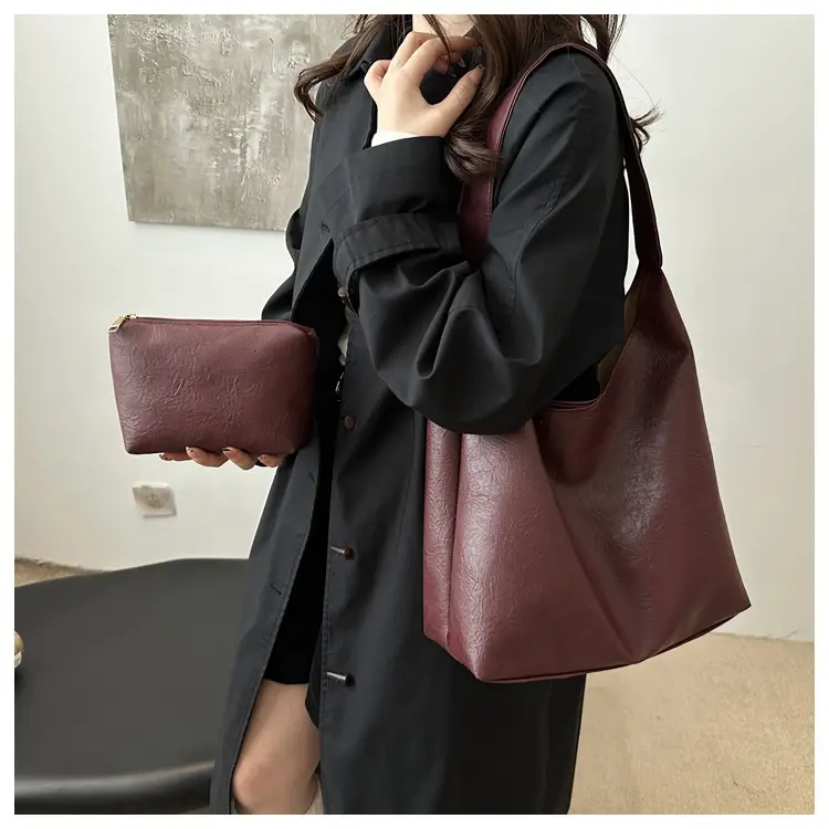 Black Retro Shoulder Tote Bag Large Capacity — feature 18