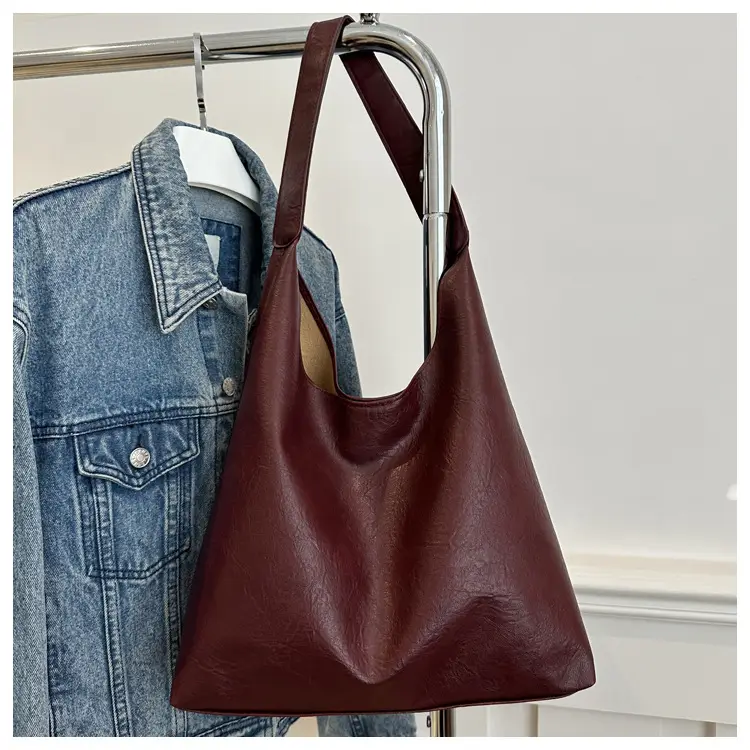 Black Retro Shoulder Tote Bag Large Capacity — feature 27