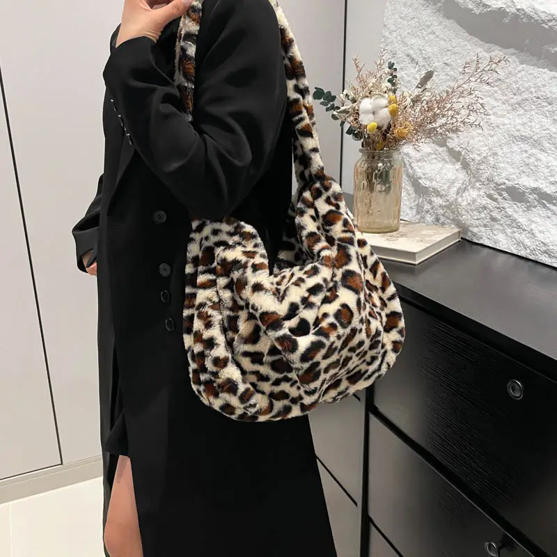 Women Leopard Print Crossbody Bag 2024 Winter - Image 7
