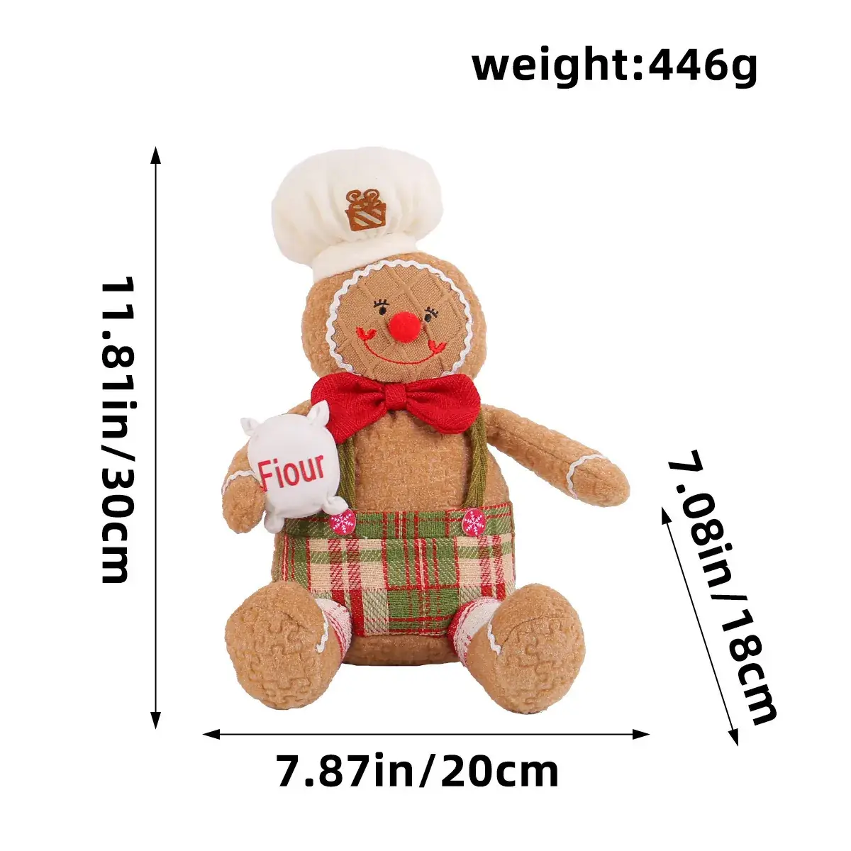 Christmas Gingerbread Doll Series Fabric Long Legs Window Decoration - Image 13
