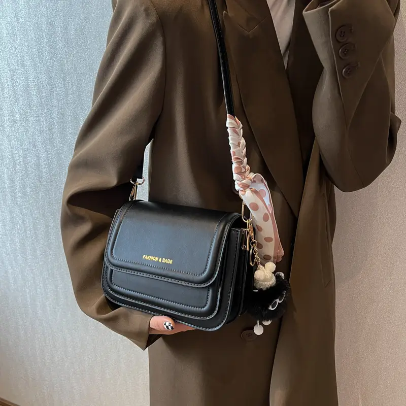 Women's Square Crossbody Bag Tan 2024 Winter - Image 11