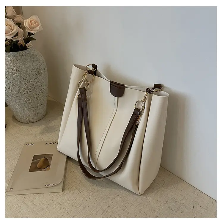 Two-Piece Black Leather Shoulder Tote & Crossbody Bag Set — feature 28