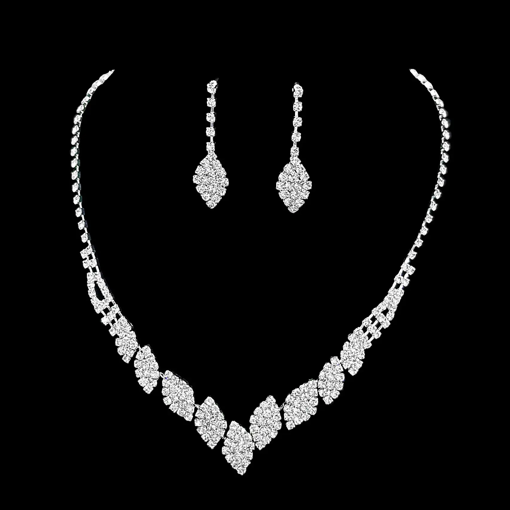 Full Diamond Claw Chain Necklace Set for Women - Image 59