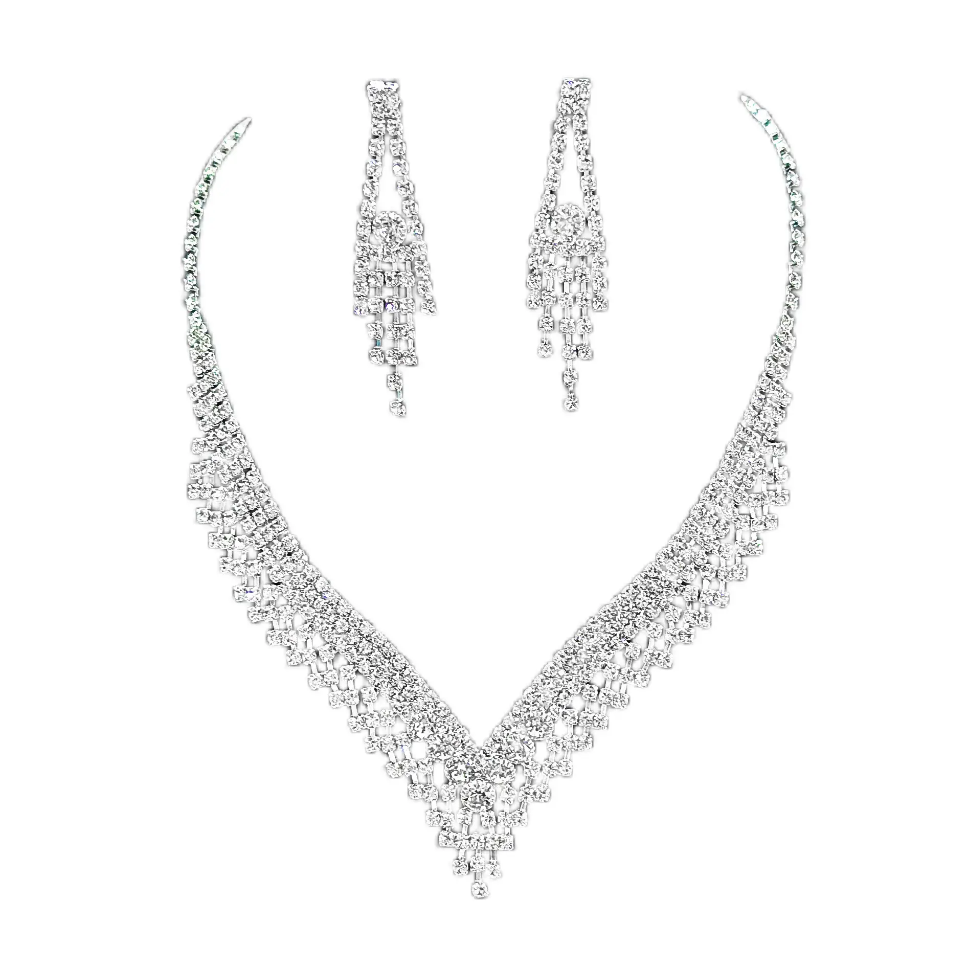 Full Diamond Claw Chain Necklace Set for Women - Image 60