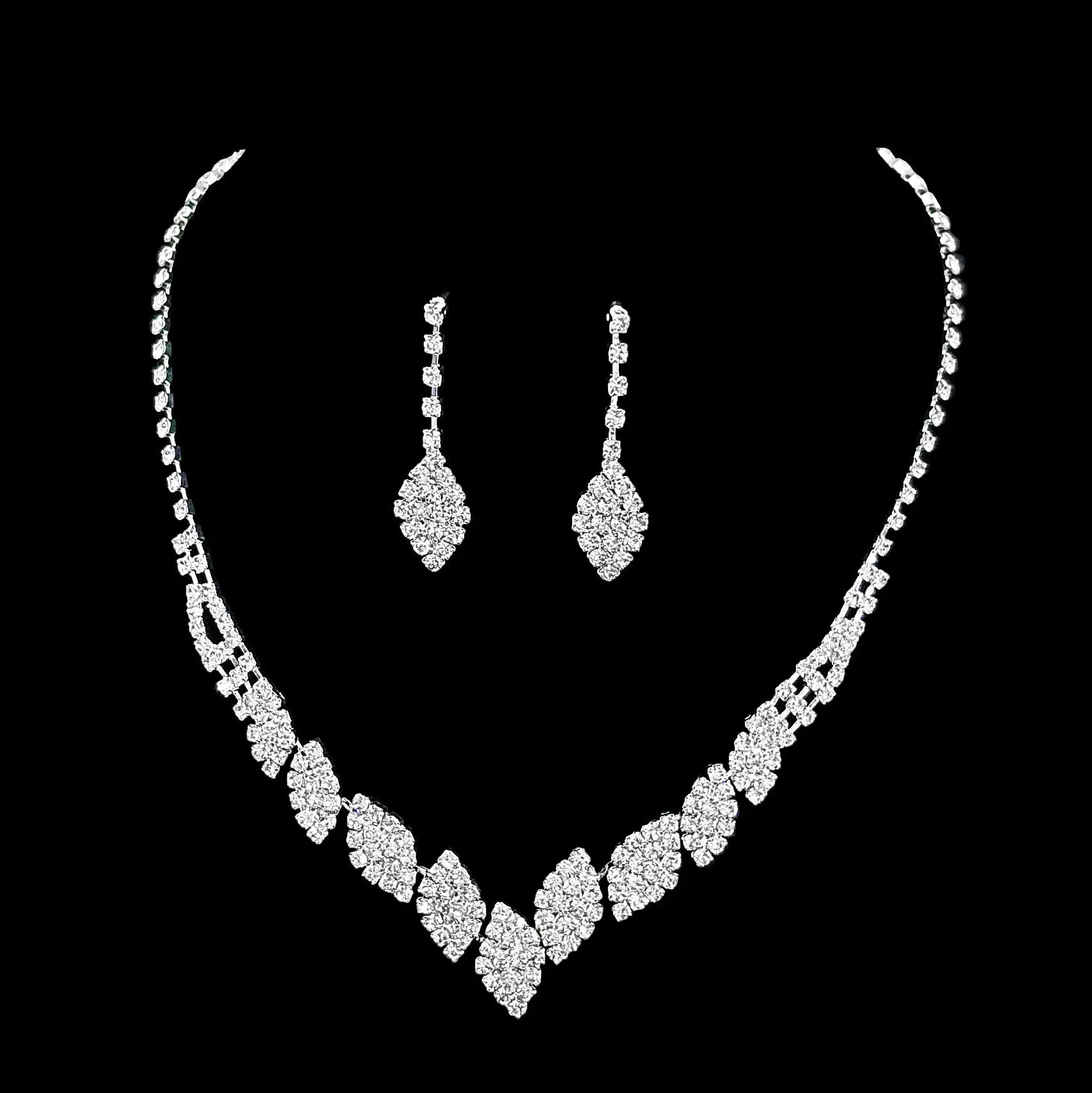 Full Diamond Claw Chain Necklace Set for Women - Image 2