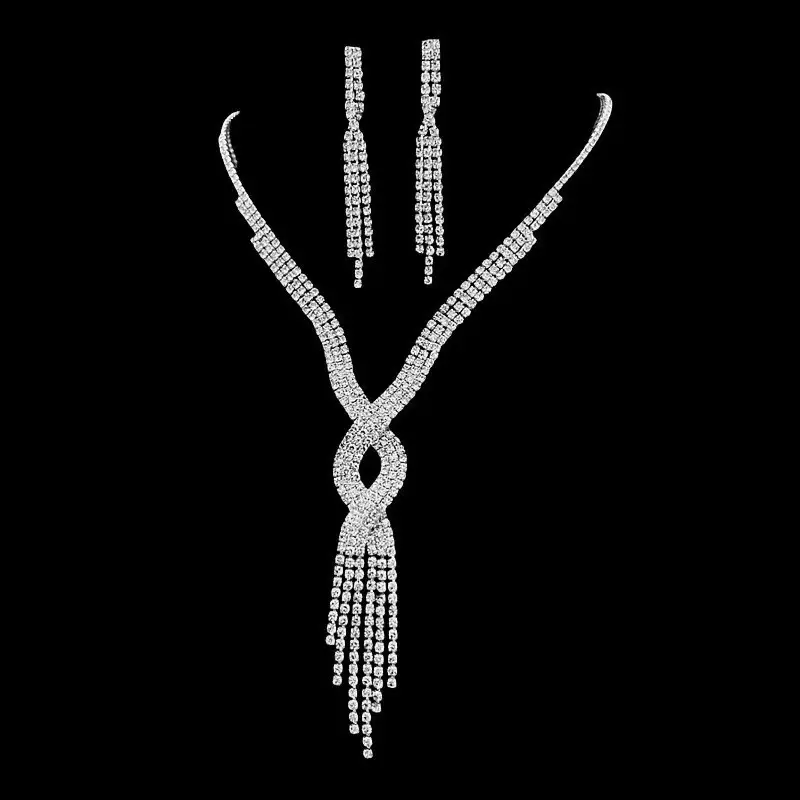 Full Diamond Claw Chain Necklace Set for Women - Image 28