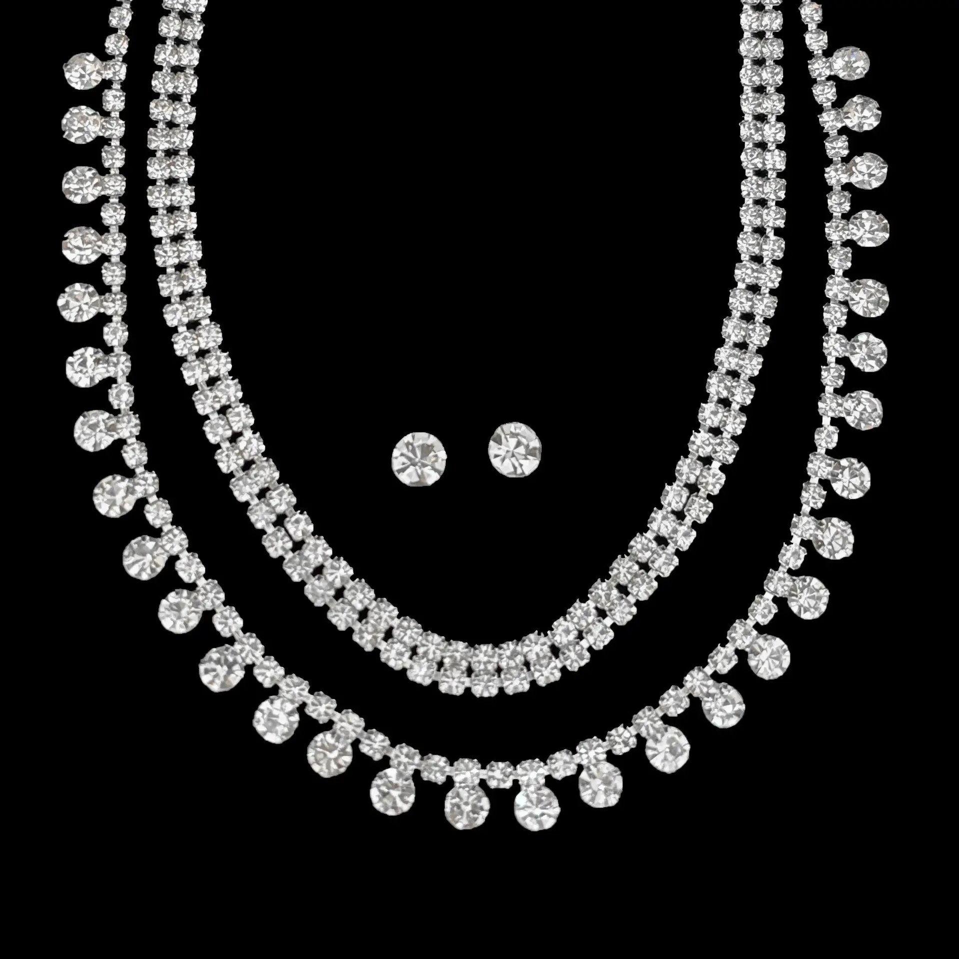 Full Diamond Claw Chain Necklace Set for Women - Image 32