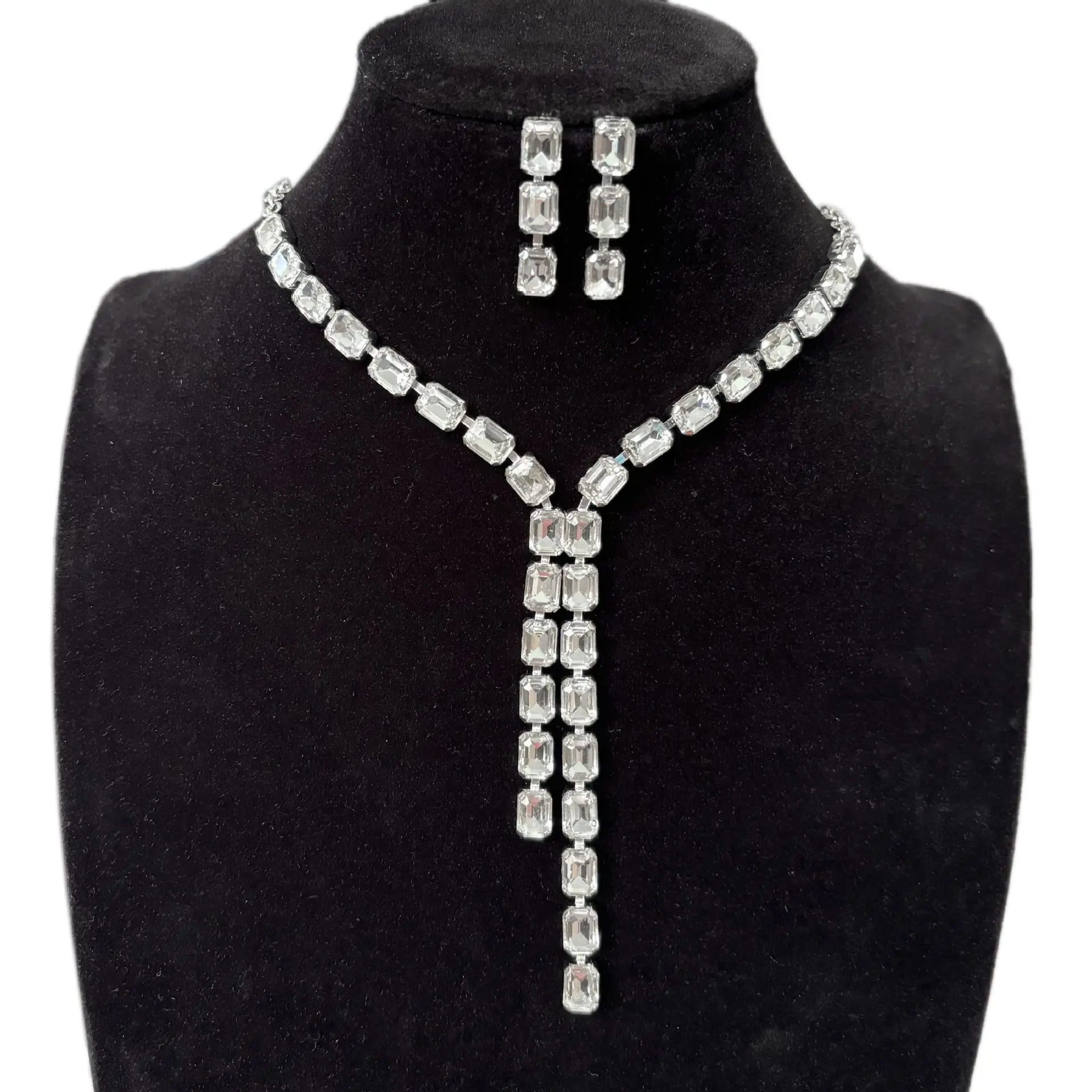 Full Diamond Claw Chain Necklace Set for Women - Image 34