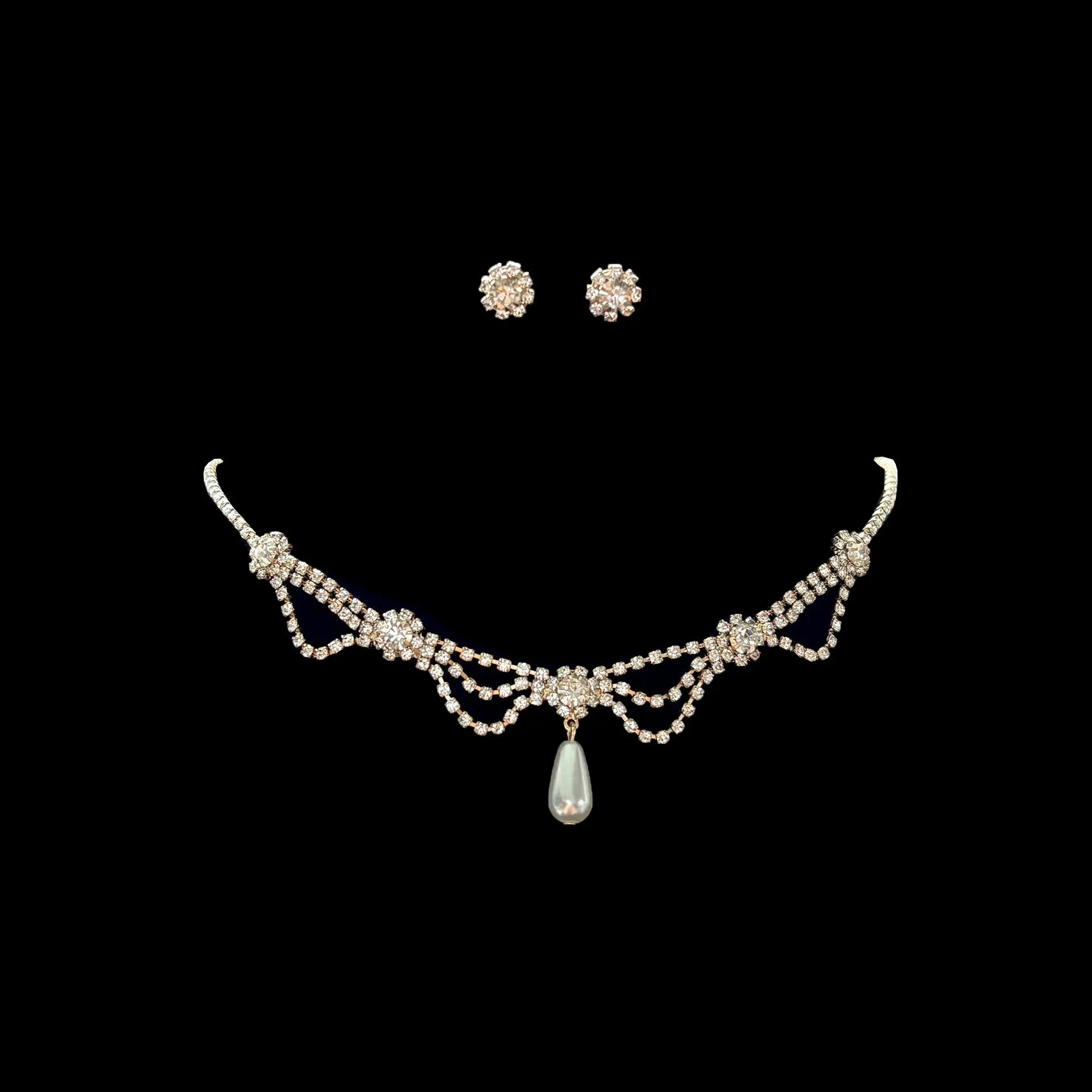 Full Diamond Claw Chain Necklace Set for Women - Image 35