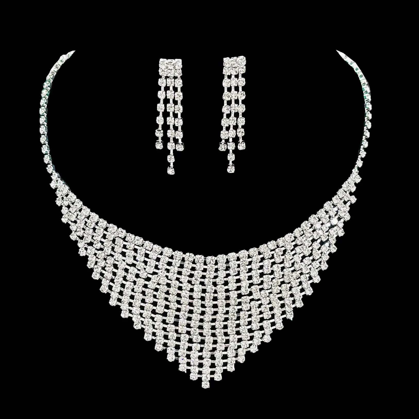 Full Diamond Claw Chain Necklace Set for Women - Image 50