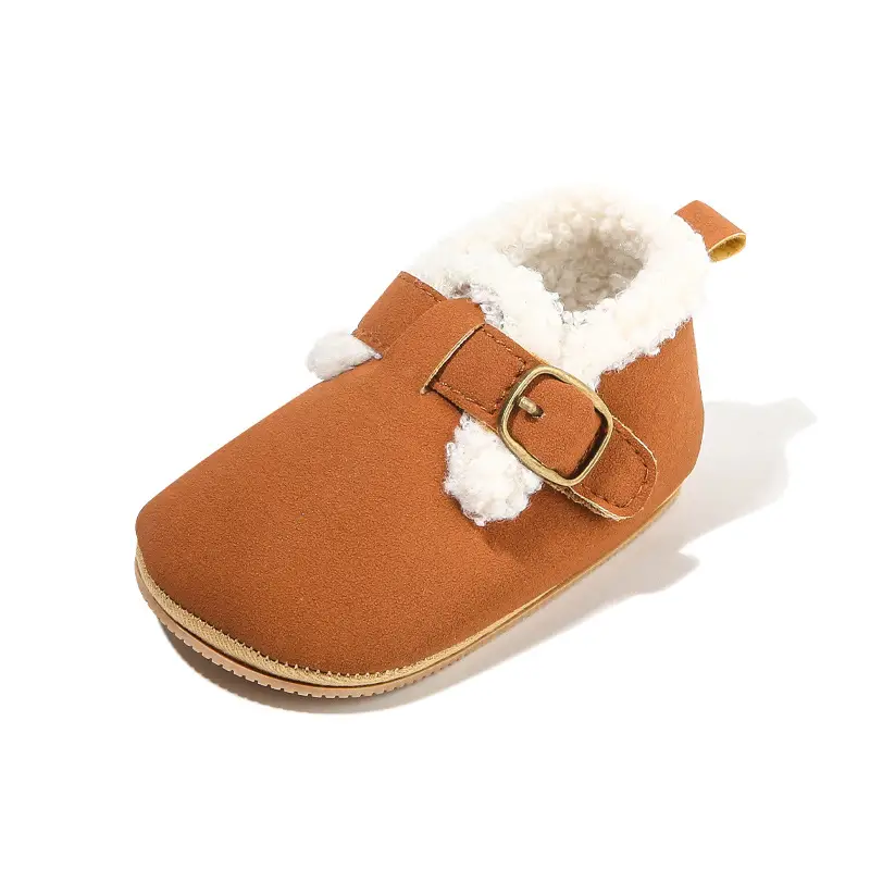 Winter baby shoes boys 01-2 years old girl baby cotton shoes soft bottom toddler toddler shoes fleece-lined warm