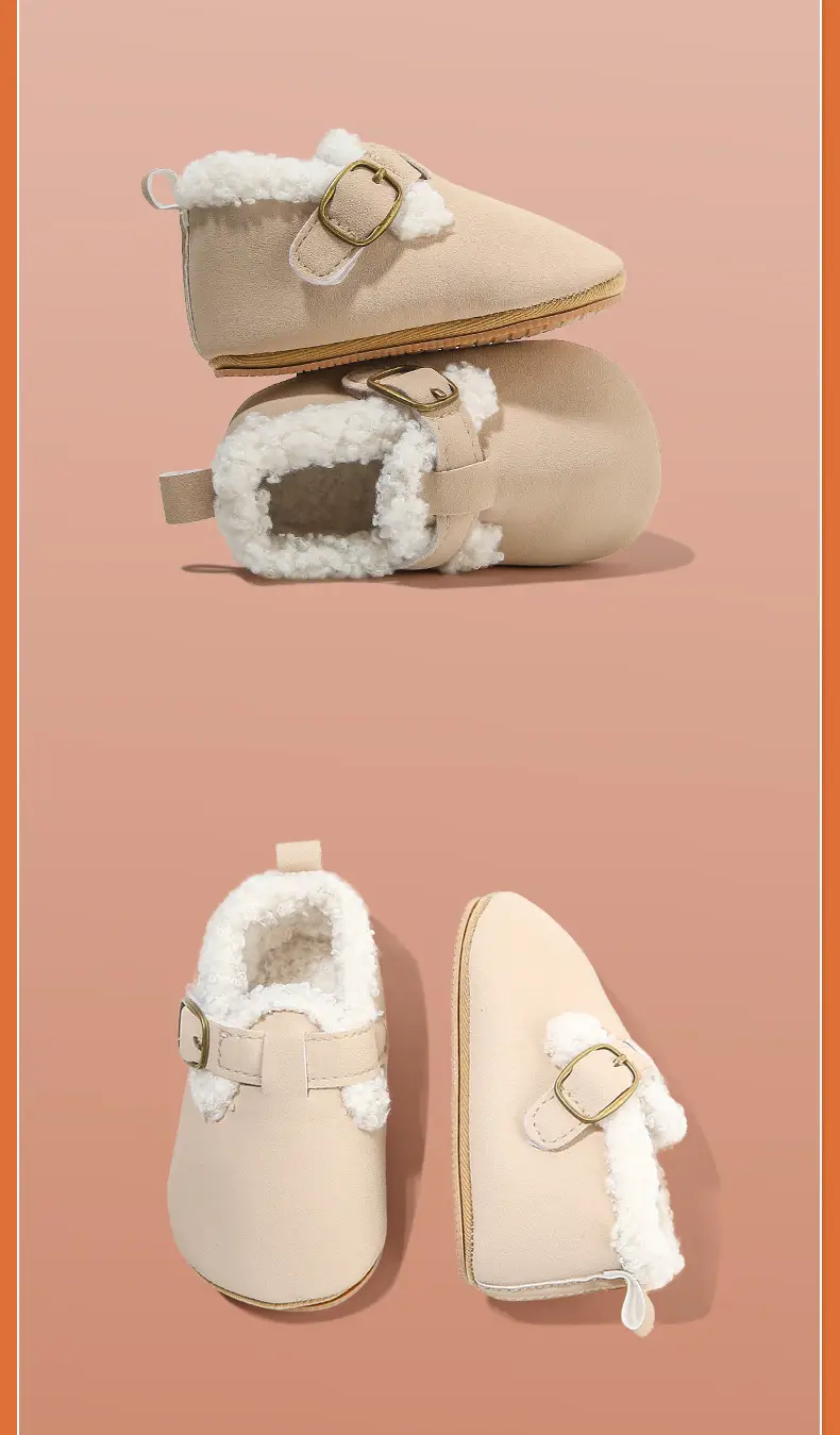 Winter baby shoes boys 01-2 years old girl baby cotton shoes soft bottom toddler toddler shoes fleece-lined warm — feature 24