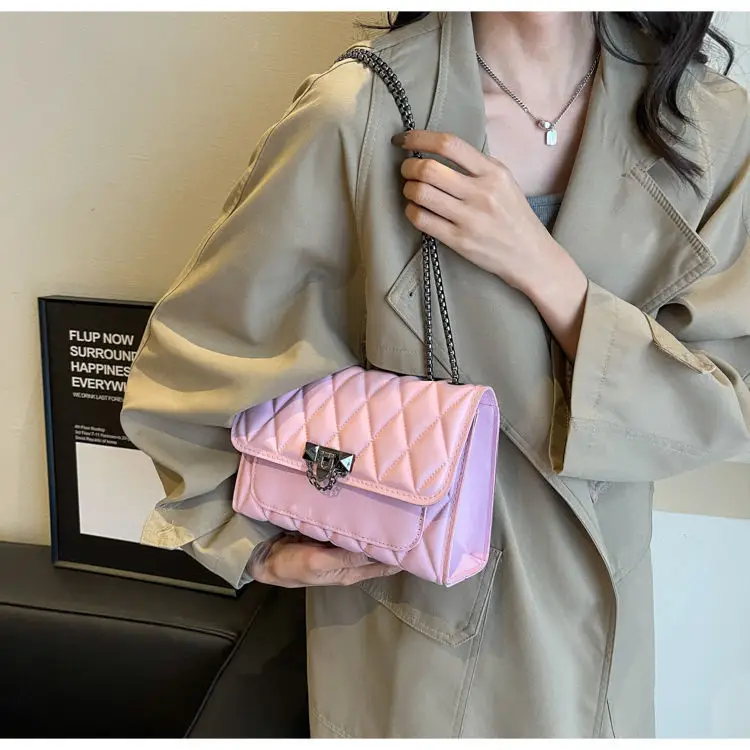 Black Rhombic Chain Crossbody Bag for Women — feature 16
