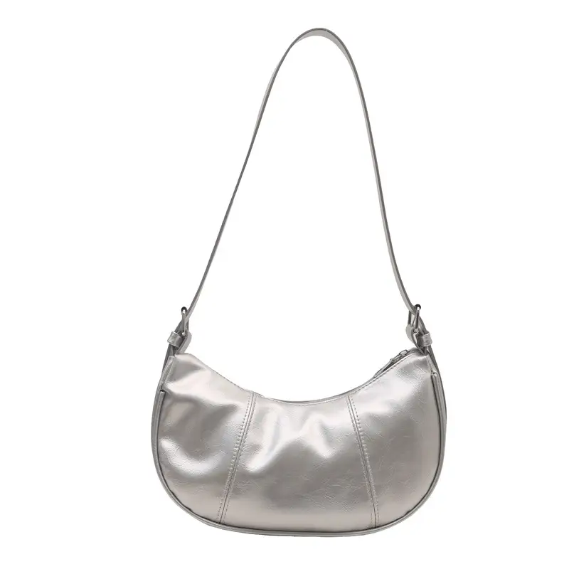 Women's 2024 Underarm Bag Silver Hand Shoulder Crossbody - Image 2