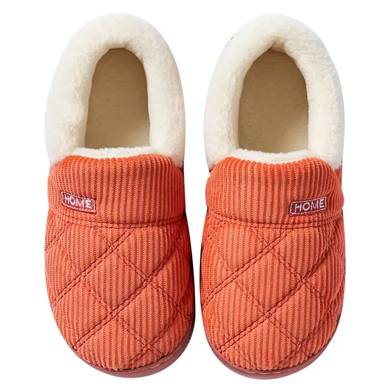 Cotton Winter Slippers Women Pink Warm Couple's Winter Bag-heel - Image 10