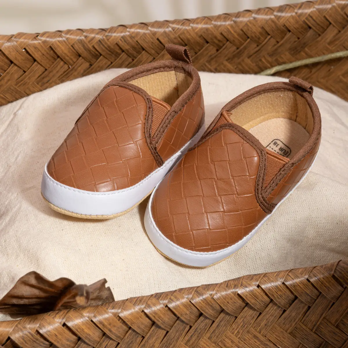 Toddler Slip-On Shoes Soft Non-Slip White