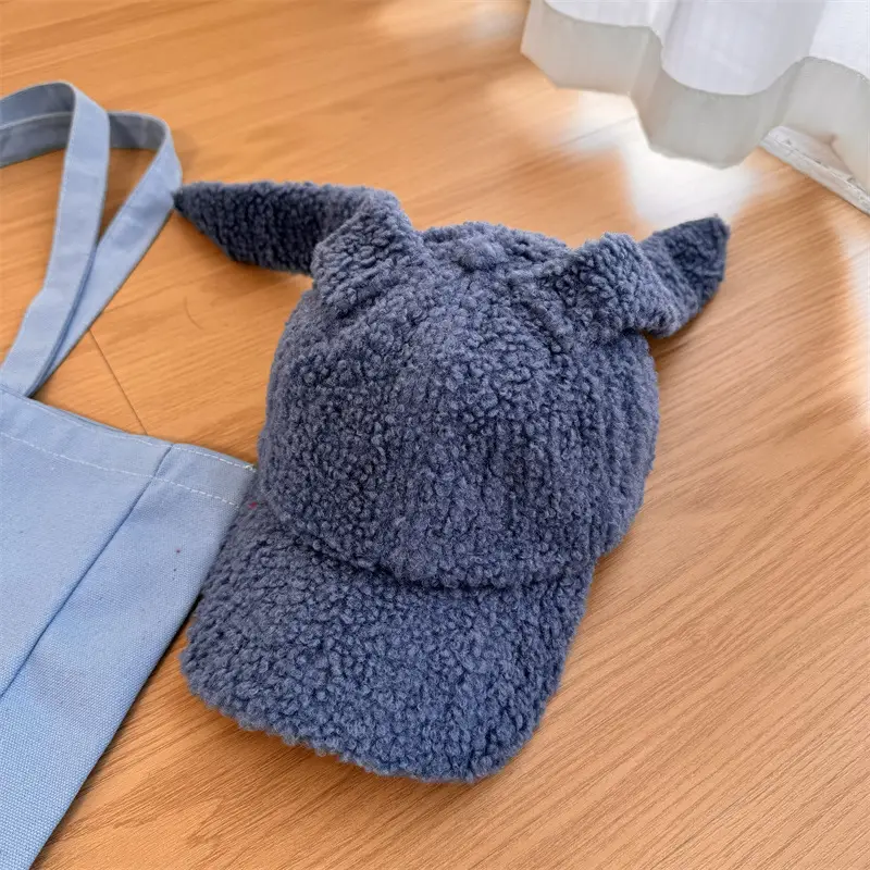 Plush Rabbit Ears Cap for Women Winter Warm