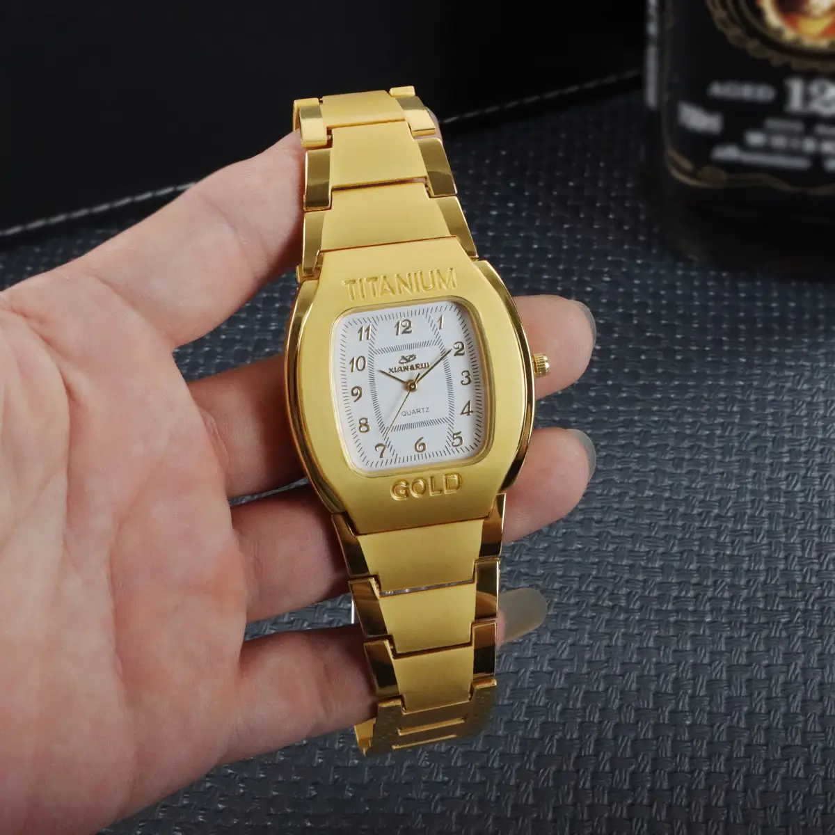 Titanium Men's Watch Gold 2714 Business Casual