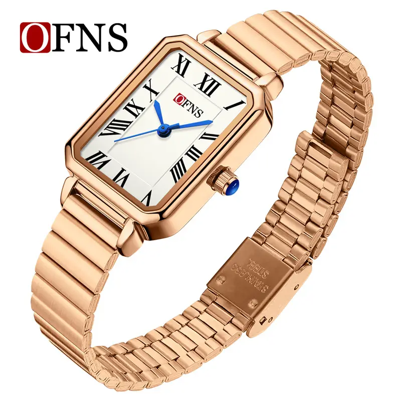 Oufani Rose Gold Women's Quartz Watch with Roman Numeral Dial - Image 14