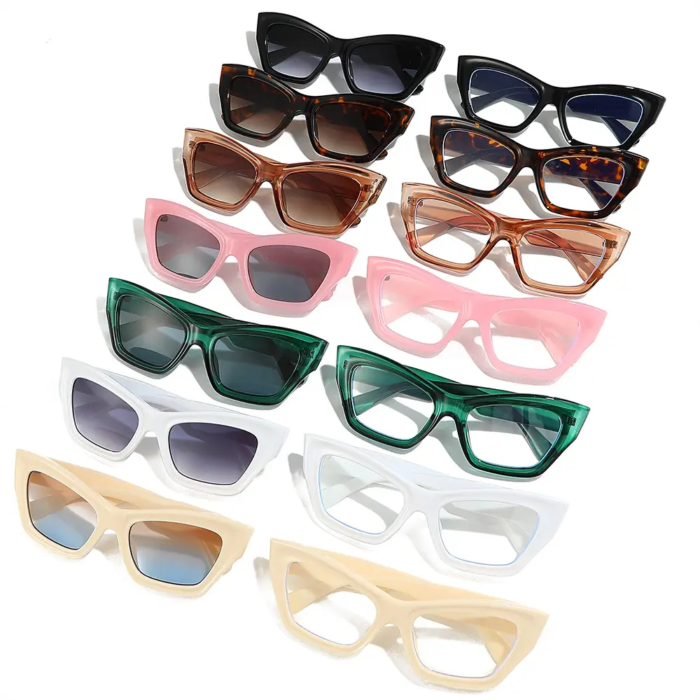 Black Frame White Case Sunglasses for Men Women - Image 18