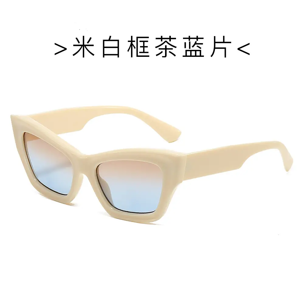 Black Frame White Case Sunglasses for Men Women - Image 7