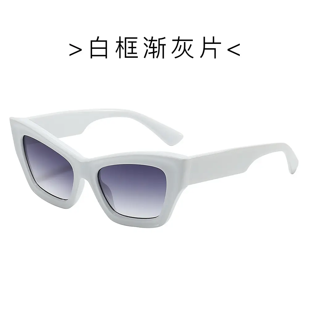 Black Frame White Case Sunglasses for Men Women - Image 8