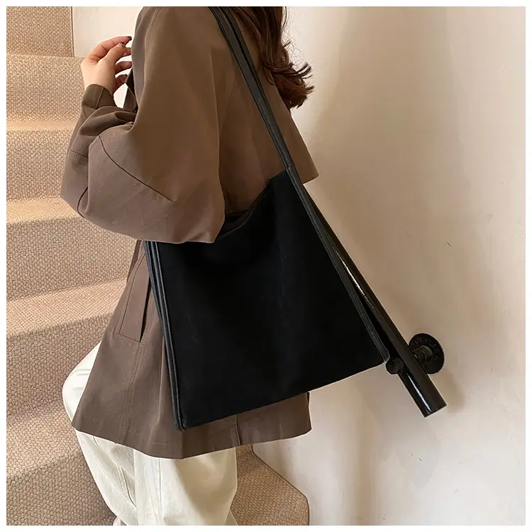 Women Retro Maroon Shoulder Bag Autumn Winter Commuter Tote — feature 22