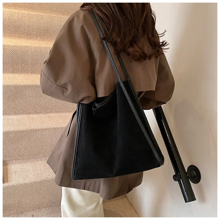 Women Retro Maroon Shoulder Bag Autumn Winter Commuter Tote — feature 23