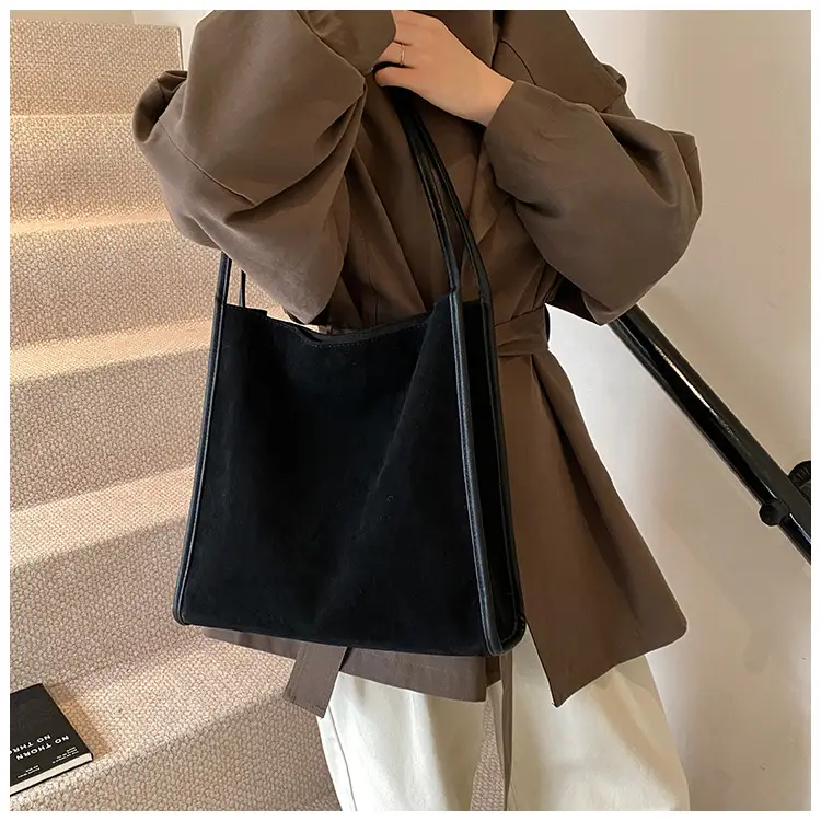 Women Retro Maroon Shoulder Bag Autumn Winter Commuter Tote — feature 24