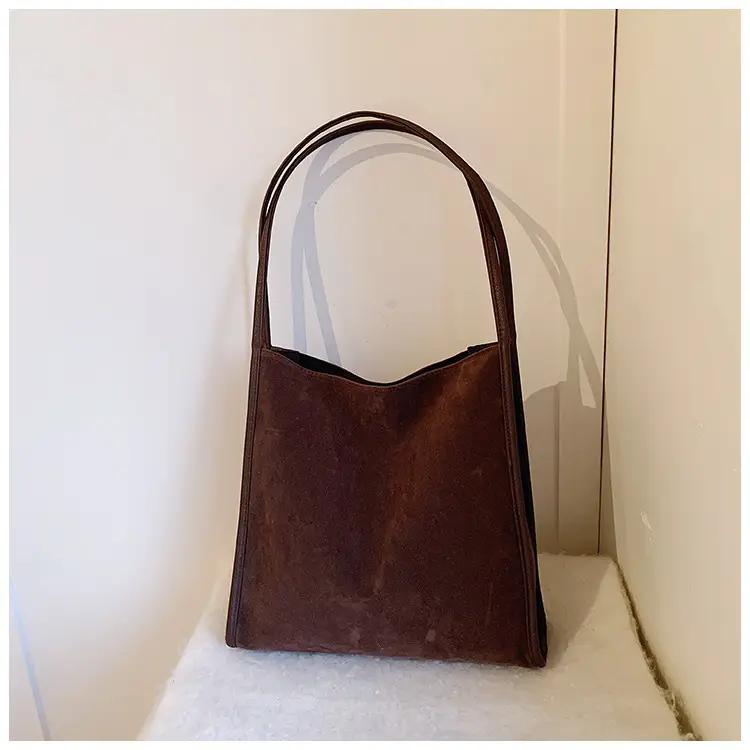 Women Retro Maroon Shoulder Bag Autumn Winter Commuter Tote — feature 27