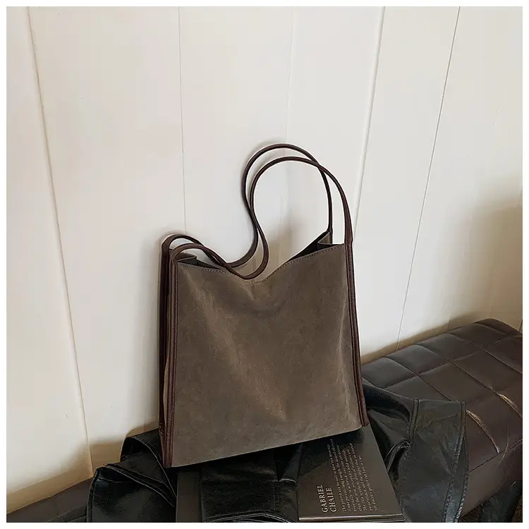 Women Retro Maroon Shoulder Bag Autumn Winter Commuter Tote — feature 30