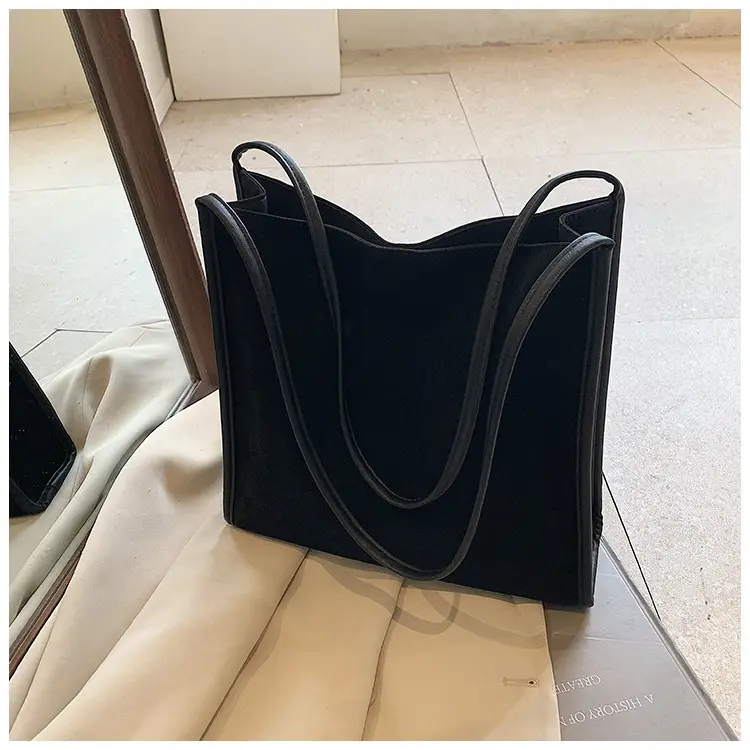 Women Retro Maroon Shoulder Bag Autumn Winter Commuter Tote — feature 42