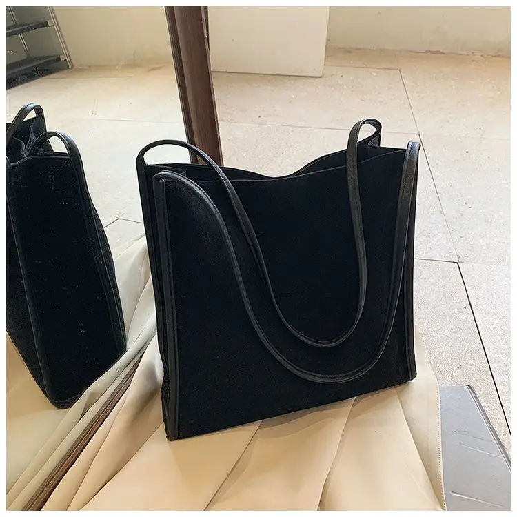 Women Retro Maroon Shoulder Bag Autumn Winter Commuter Tote — feature 43