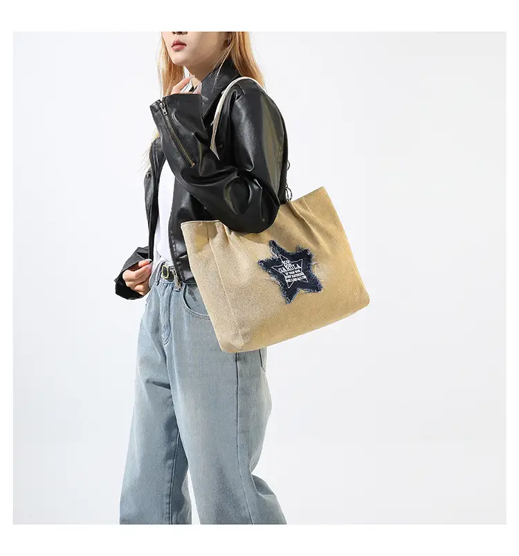 Western Style Fringed Star Shoulder Bag Black Suede — feature 18