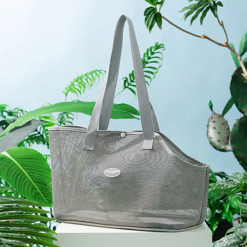 Beige Mesh Anti-Break Dog Bag Travel Bag - Image 2