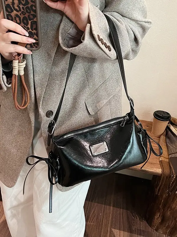 Women Crossbody Bag Black Leather 2026 New Model