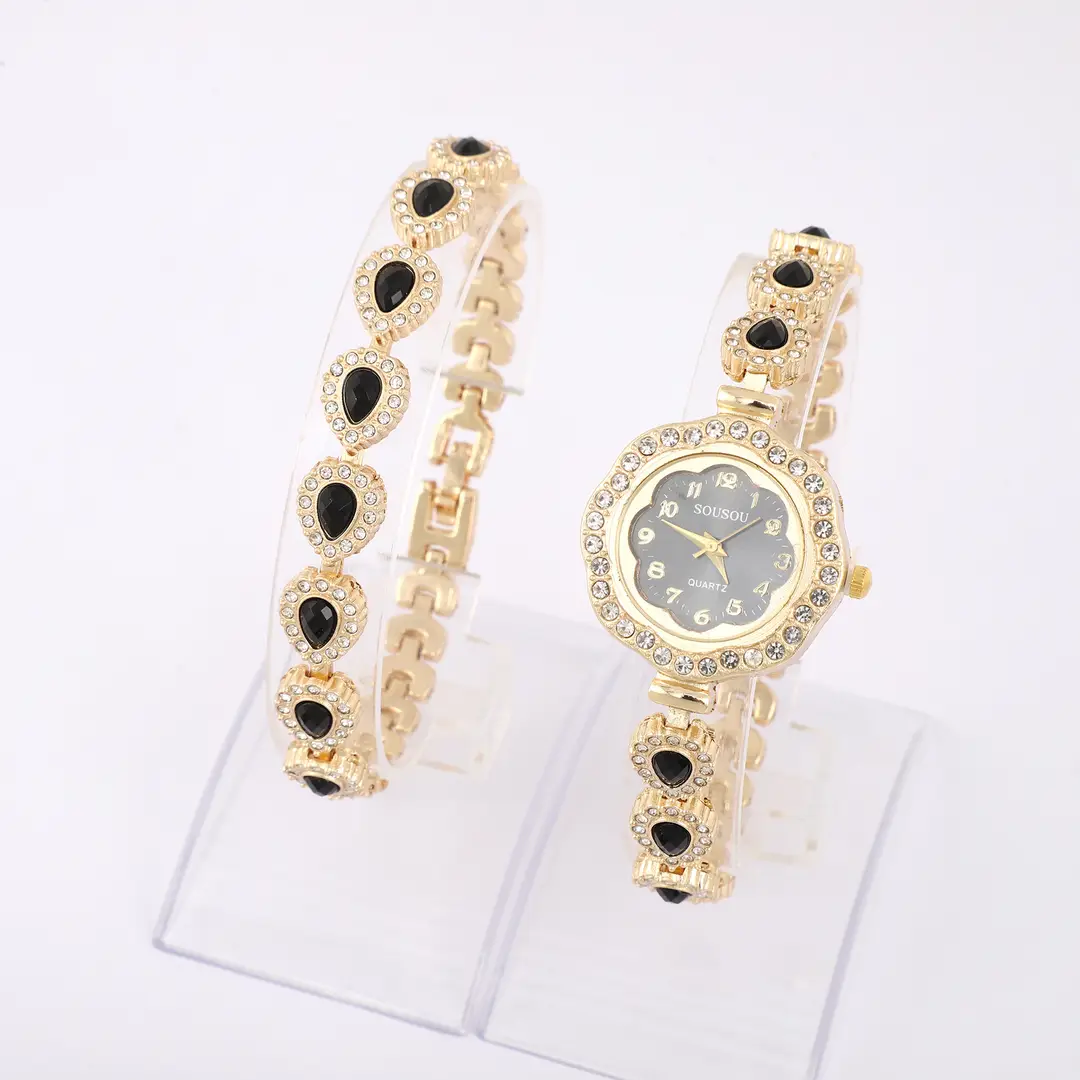High-End, Exquisite, Simple, Fashionable, Niche, Light Luxury, Round Dial, Flower-Shaped Outline Women's Quartz Watch - Image 3