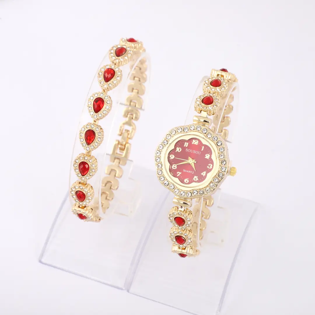 High-End, Exquisite, Simple, Fashionable, Niche, Light Luxury, Round Dial, Flower-Shaped Outline Women's Quartz Watch - Image 5