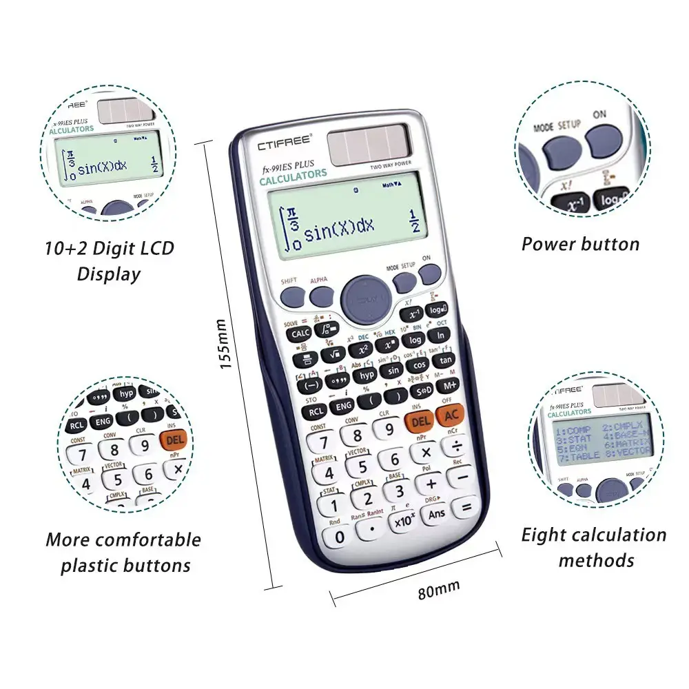 Cross-border fx991esplus2nd function calculator student scientific calculator matrix complex solution equation logo - Image 9