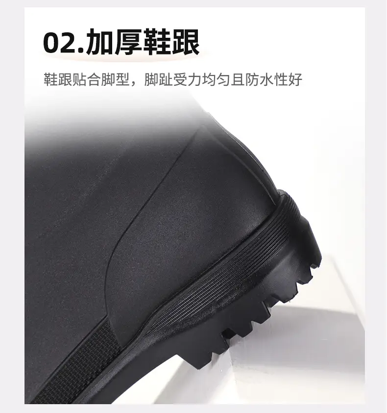 School Style Rain Shoes Women's Fashionable Outer Wear Non-slip Rain Boots Camping Fishing Waterproof Glue Shoes Cover fleece-lined Water Shoes for Women — feature 7