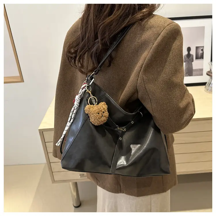 Women's Multi-Functional Crossbody Bag Brown Black Large Capacity — feature 27