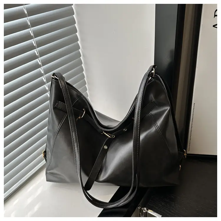 Women's Multi-Functional Crossbody Bag Brown Black Large Capacity — feature 9