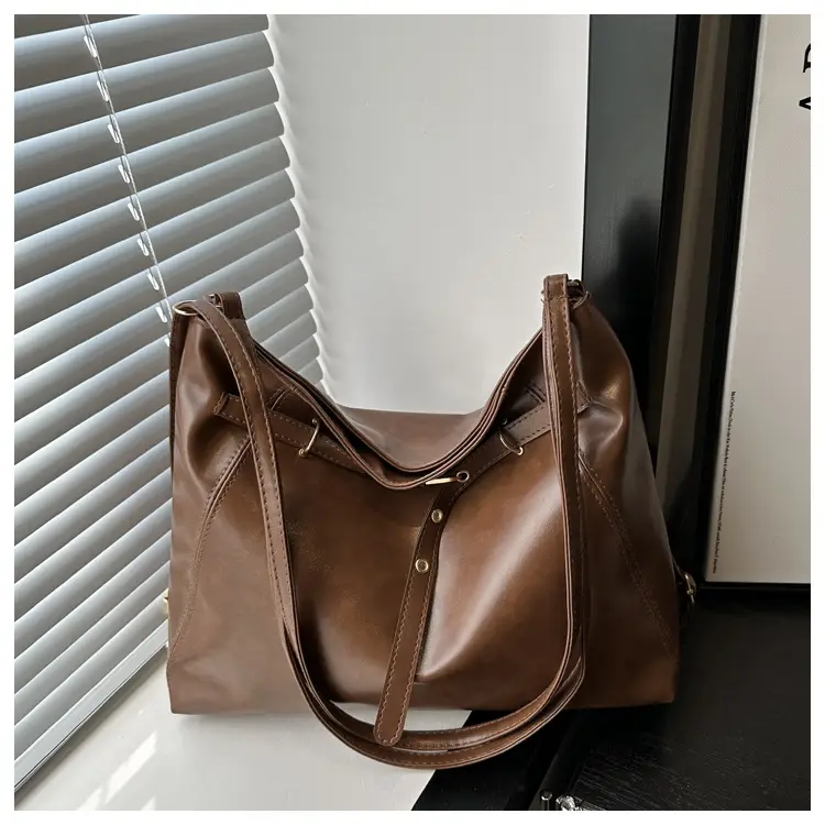 Women's Multi-Functional Crossbody Bag Brown Black Large Capacity