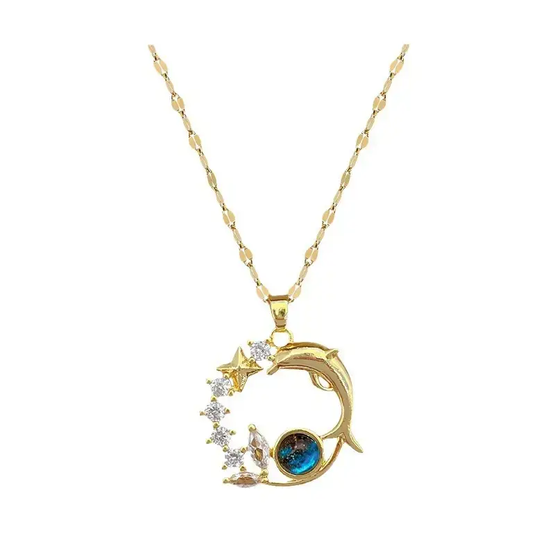 Luxury Dolphin Star Necklace for Women - Image 6
