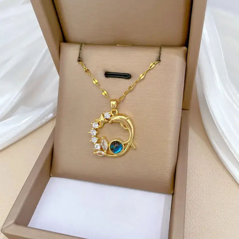 Luxury Dolphin Star Necklace for Women — feature 4