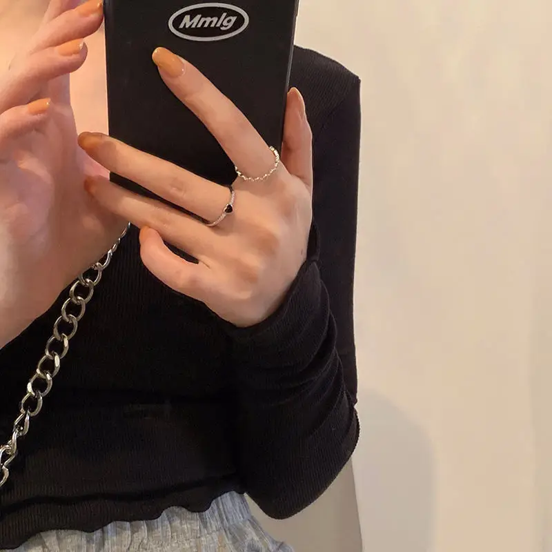Korean Style Light Luxury Cold Open Adjustable Finger Ring — feature 5