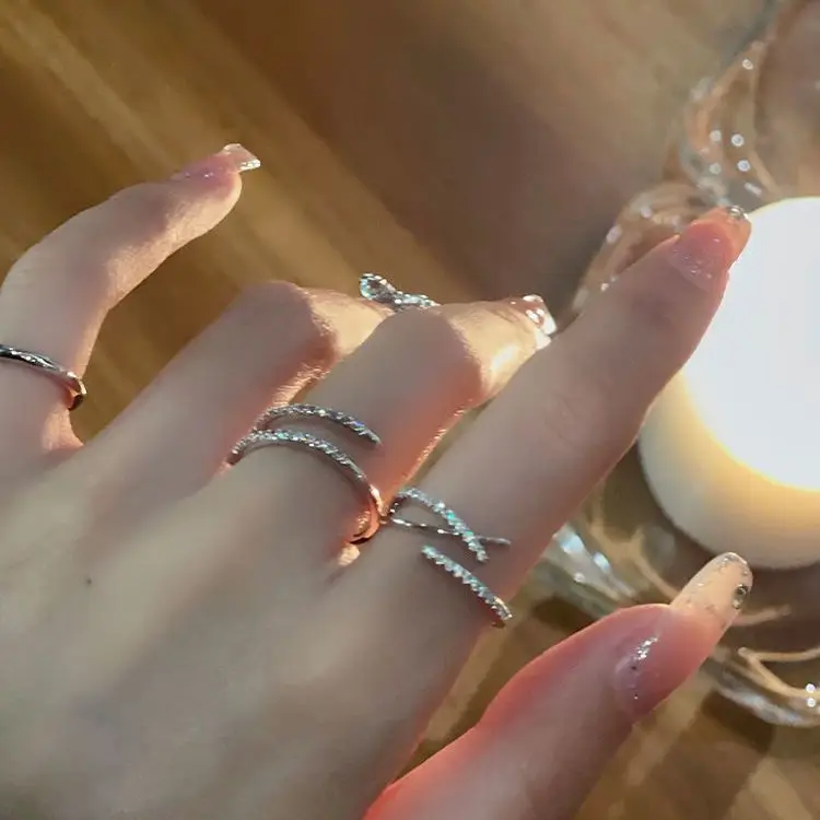 Korean Style Light Luxury Cold Open Adjustable Finger Ring — feature 8