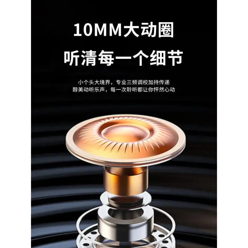 Non-In-Ear Wired Earphones Digital Earphones Typec High-Quality Desktop Earphones Round Hole Extra Long Extension Cord