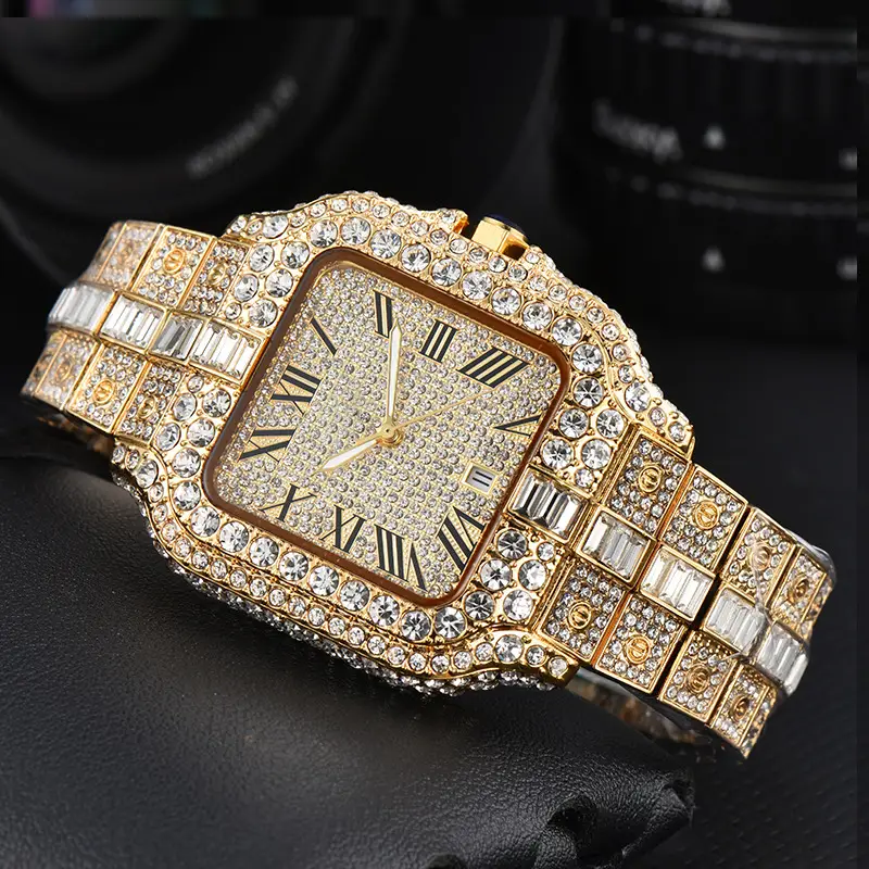 Kajia Men's and Women's Alloy Quartz Watch with Diamonds and Full Diamonds Women's Business Fashion Watch Slightly Waterproof Watch — feature 10