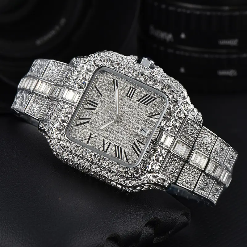 Kajia Men's and Women's Alloy Quartz Watch with Diamonds and Full Diamonds Women's Business Fashion Watch Slightly Waterproof Watch — feature 11